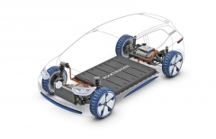 Technický základ vozu I.D. – li-ion akumulátory pod podlahou, elektromotorem poháněná zadní kola