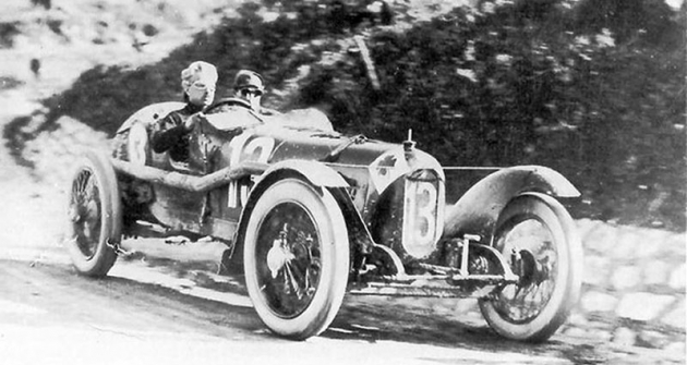 Začátky „čtyřlístku“.  Alfa Romeo RLTF při Targa Florio  15. dubna 1923