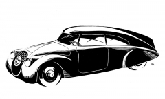 Reklamní kresba automobilu FRM z června 1937 určená k jeho propagaci