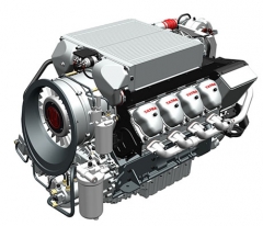 Maketa budoucího vzduchem chlazeného motoru Tatra V8 EU6
