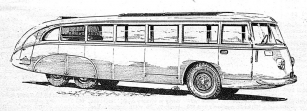 Škoda S532 z roku 1937 – prototyp proudnicového autobusu s motorem vzadu