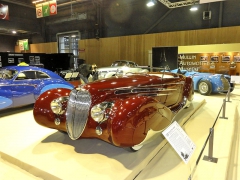 Delahaye 165 V12 jako otevřený vůz od karosárny Figoni &amp; Falaschi se zakrytými koly pro výstavu 1939 v New Yorku