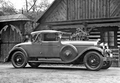 Sportovní kabriolet Škoda Hispano-Suiza s vyklápěcím sedadlem v zádi (1928)