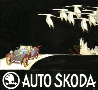 Katalog vozů Škoda Hispano-Suiza ilustroval akademický malíř Vilém Kreibich