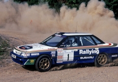 Prvním modelem pro světový šampionát bylo Subaru Legacy – v těchto barvách s ním mladý Colin McRae vyhrál v letech 1991–2 britský šampionát
