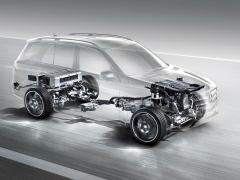Průhled uspořádáním hlavních komponent modelu Mercedes-Benz GLE 500 e