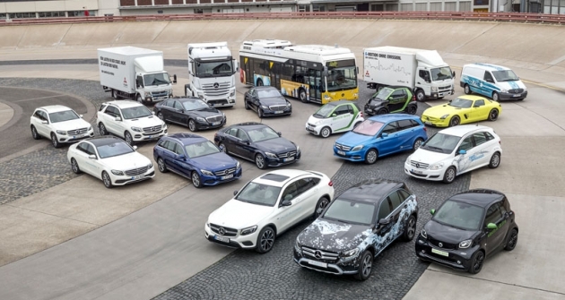 Rodina elektrických, hybridních, plug-in hybridních a vodíkových automobilů koncernu Daimler AG