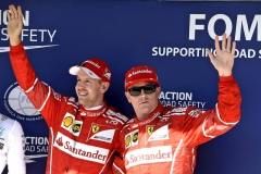 Sebastian Vettel a Kimi Räikkönen, první dvě místa pro Scuderii Ferrari