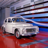 Volvo PV544 ve firemním aerodynamickém tunelu