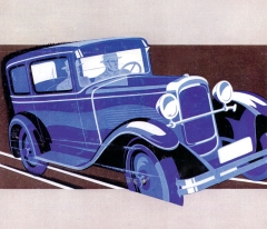 Reklamní kresba dvoudveřového uzavřeného vozu Z 9 z roku 1930