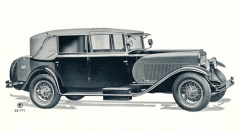 Luxusní čtyř­dveřový kabriolet Pullman zhoto­vený pražskou karo­­sárnou J. O. Jech