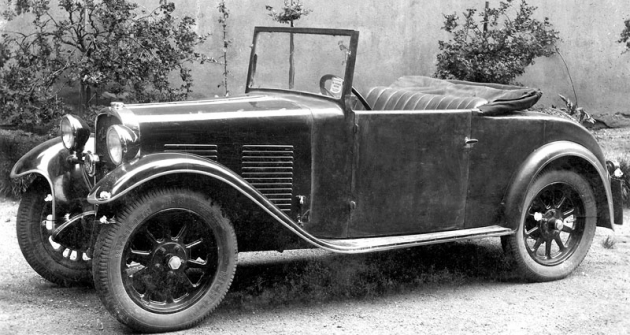 Roadster Hara, s nímž Alois Halašta v červnu 1932 absolvoval lounskou soutěž