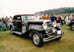 Ještě výkonnější verze SJ s odstředivým plnicím kompresorem motoru (čtyřdveřový kabriolet Riviera by Brunn z roku 1933)
