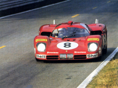 Dvojice Clay ­Regazzoni/Arturo Merzario neuspěla ve 24 h Le Mans 1970, Clay skončil v hromadné havárii tří vozů Ferrari 512 S