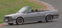 BMW S3 Cabriolet v úpravě AC Schnitzer z roku 1991, která vychází z řady 3 (E30) a různých typů 316 až 325i od výrobního roku 1982