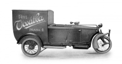 Trimobil coby skříňová dodávka pro přepravu až 300 kg nákladu (1922)