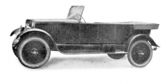 Malý automobil Šibrava 4/14 HP se čtyřdveřovou otevřenou karoserií (1924)