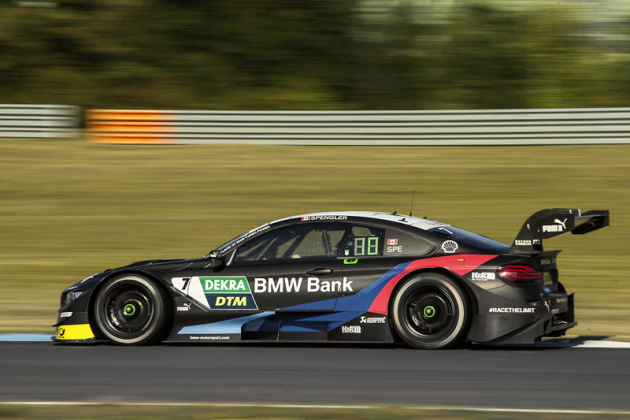 Bruno Spengler za volantem BMW M4 DTM. V DTM má na svém kontě 191 závodů (ke konci srpna), z nichž 16 vyhrál