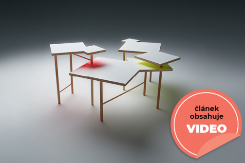  Stůl „Utsuri Table“, který vytvořil Yo Shimada, zakladatel a hlavní designér z kanceláře Tato Architects v japonském Kóbe.