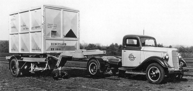 První DAF ještě bez motoru – kontejnerový návěs (1935)