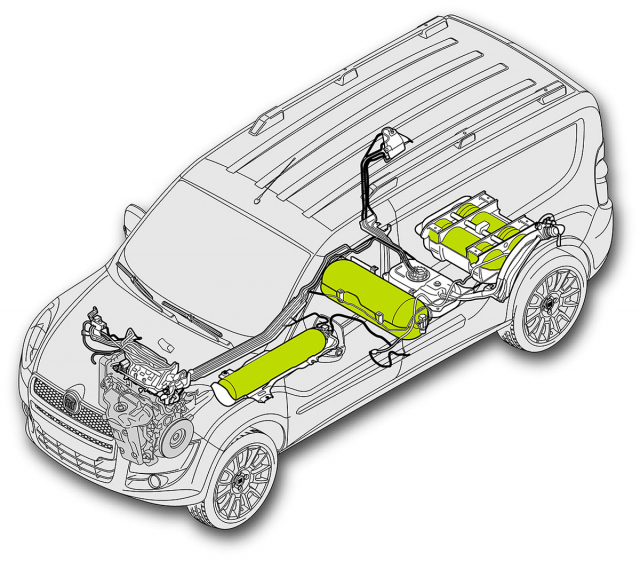 Fiat Doblo CNG je k dispozici se dvěma velikostmi nádrží