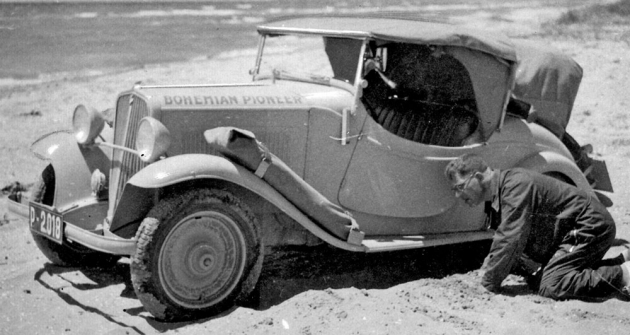 Roadster Walter Junior výpravy Bohemian Pioneer do Orientu (1934)