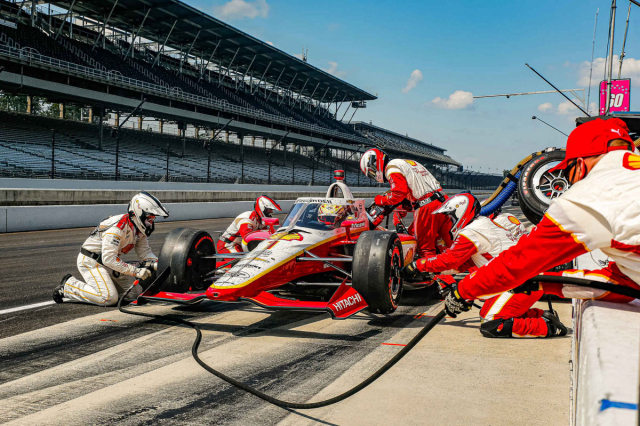 Josef Newgarden (Penske/Dallara Chevrolet) v 500 mil Indianapolis obsadil páté místo