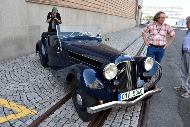 Na roadsteru Aero 50 HP (1938) z NTM startoval Arnošt Nezmeškal, ředitel Muzea dopravy NTM