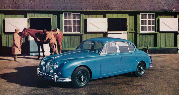 Vozy Jaguar Mk.2 se silnějšími šestiválci XK 3,4 a 3,8 litru odlišovala kola s drátovým výpletem