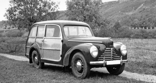 Škoda 1101 STW ve stylu woody karosovaná v roce 1951 v Kvasinách