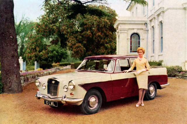 Wolseley 6/110, poslední typ klasické koncepce (1961–1968) s třílitrovým šestiválcem o výkonu 120 koní (88 kW)