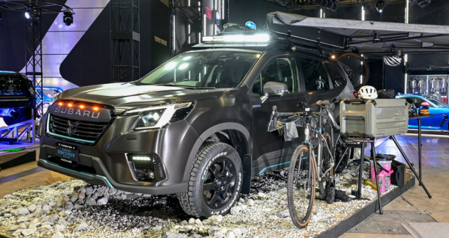 Forester v edici Boost Gear překvapuje výraznou maskou chladiče, jeho podstata je ale v praktické výbavě pro kempování a pobyt v přírodě