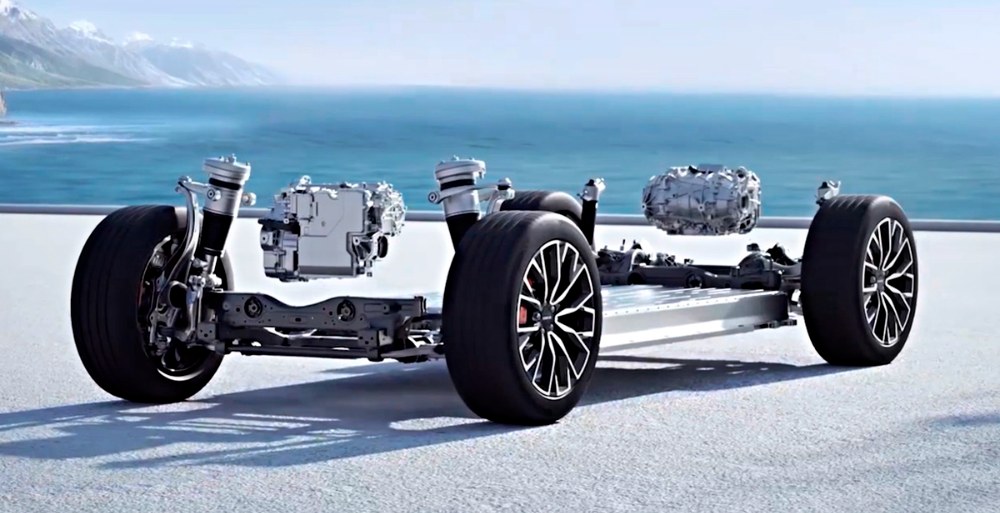 Základem je platforma Geely SEA. Zde v provedení s elektromotory na obou nápravách a se vzduchovým pérováním