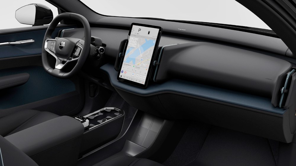 Pro typ EX30 je typická snaha o maximální jednoduchost interiéru, verze Cross Country není výjimkou