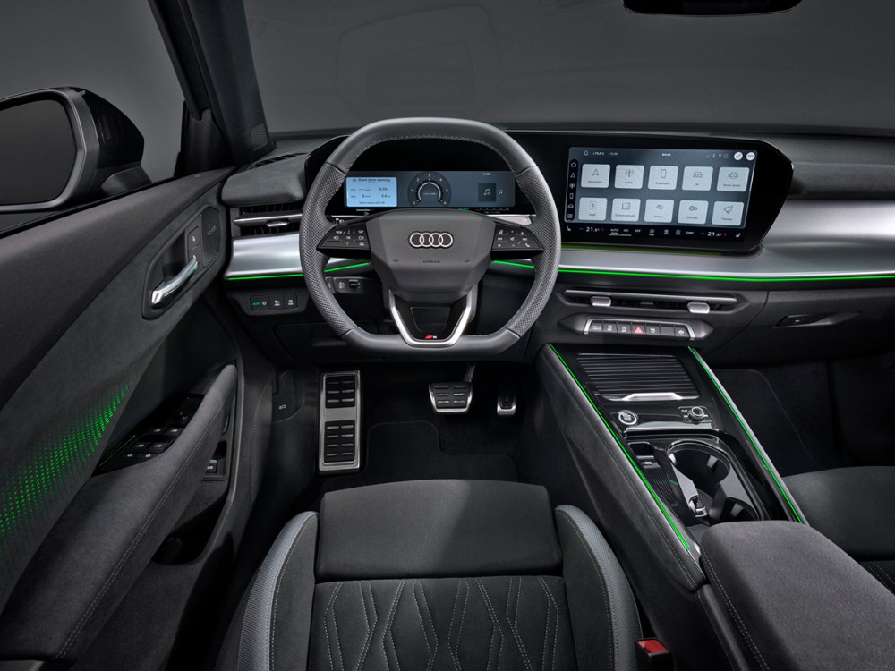 Klasický styl velkých modelů Audi, integrovaný do vozu na platformě MQB evo