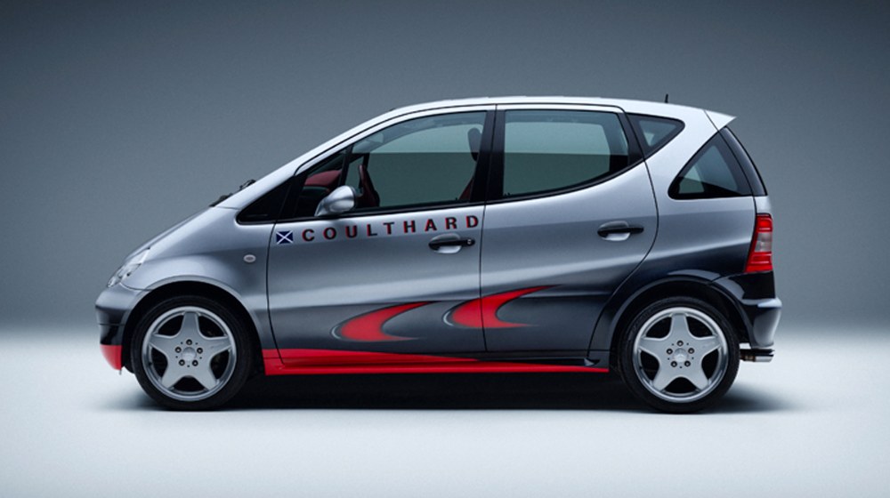 Mercedes-Benz Třídy A (168), zde ve speciální edici F1 „Coulthard“ Mercedes-Benz Třídy A (168), zde ve speciální edici F1 „Coulthard“