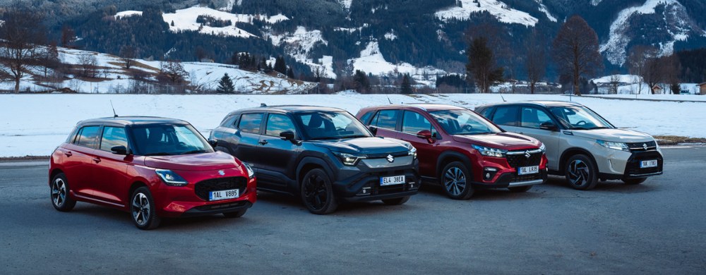 Suzuki má aktuálně v nabídce čtyři vlastní modely s pohonem všech kol, využívající z pohledu techniky tři různé systémy. Doplňuje je typ Across, původem od Toyoty
