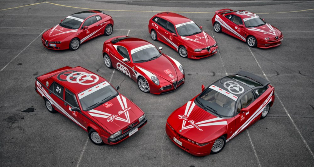 Ještě před vjezdem na trať Verano jsme si mohli prohlédnout několik klenotů značky Alfa Romeo. Nechyběly mezi nimi typy 8C Competizione, SZ Zagato, 75 QV ani 156 GTA. S těmito vozy se však v rámci programu Alfa Romeo Driving Academy bohužel nesvezete